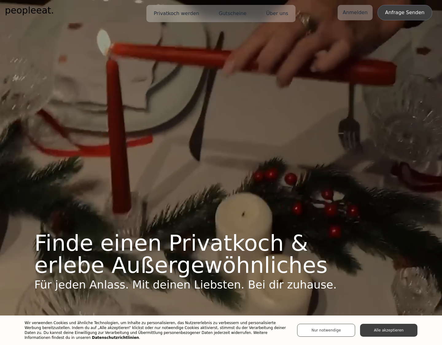 Aktuelle Website-Vorschau von PeopleEat