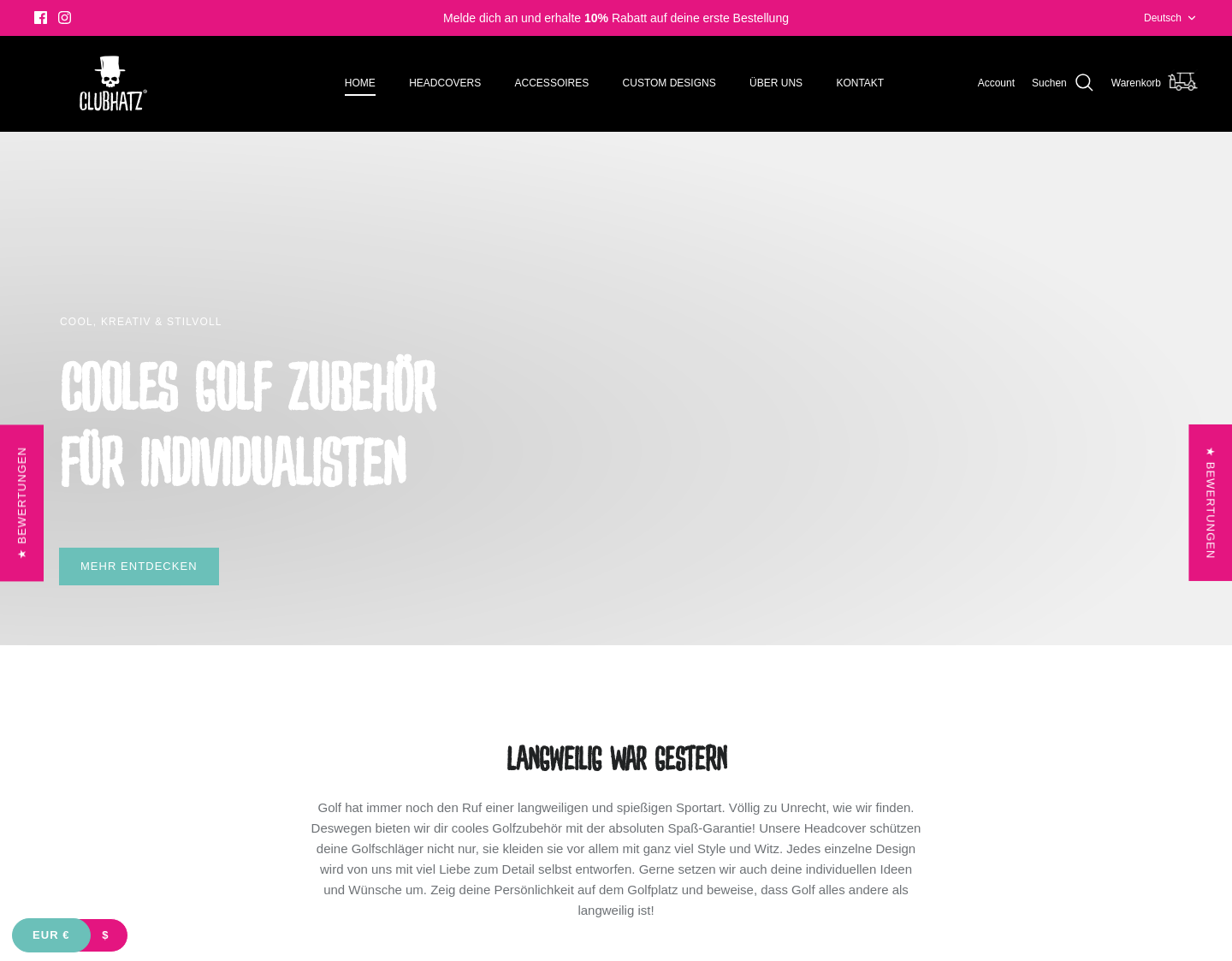 Aktuelle Website-Vorschau von Clubhatz e.U.
