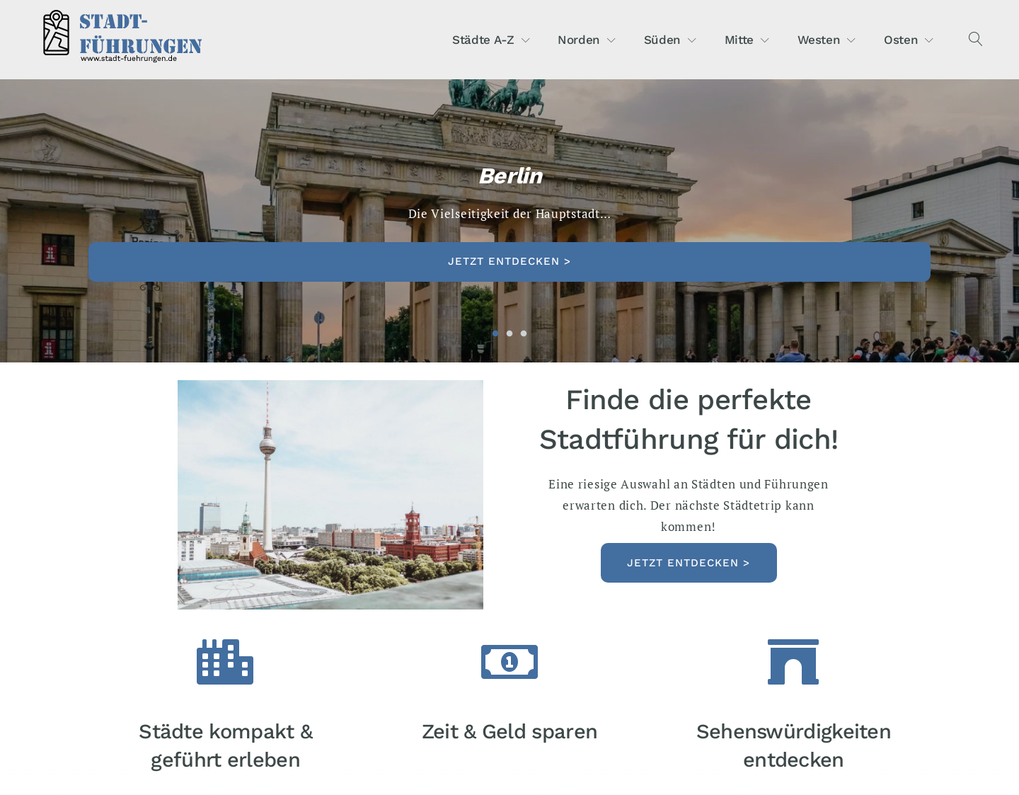 Aktuelle Website-Vorschau von Stadt-Fuehrungen