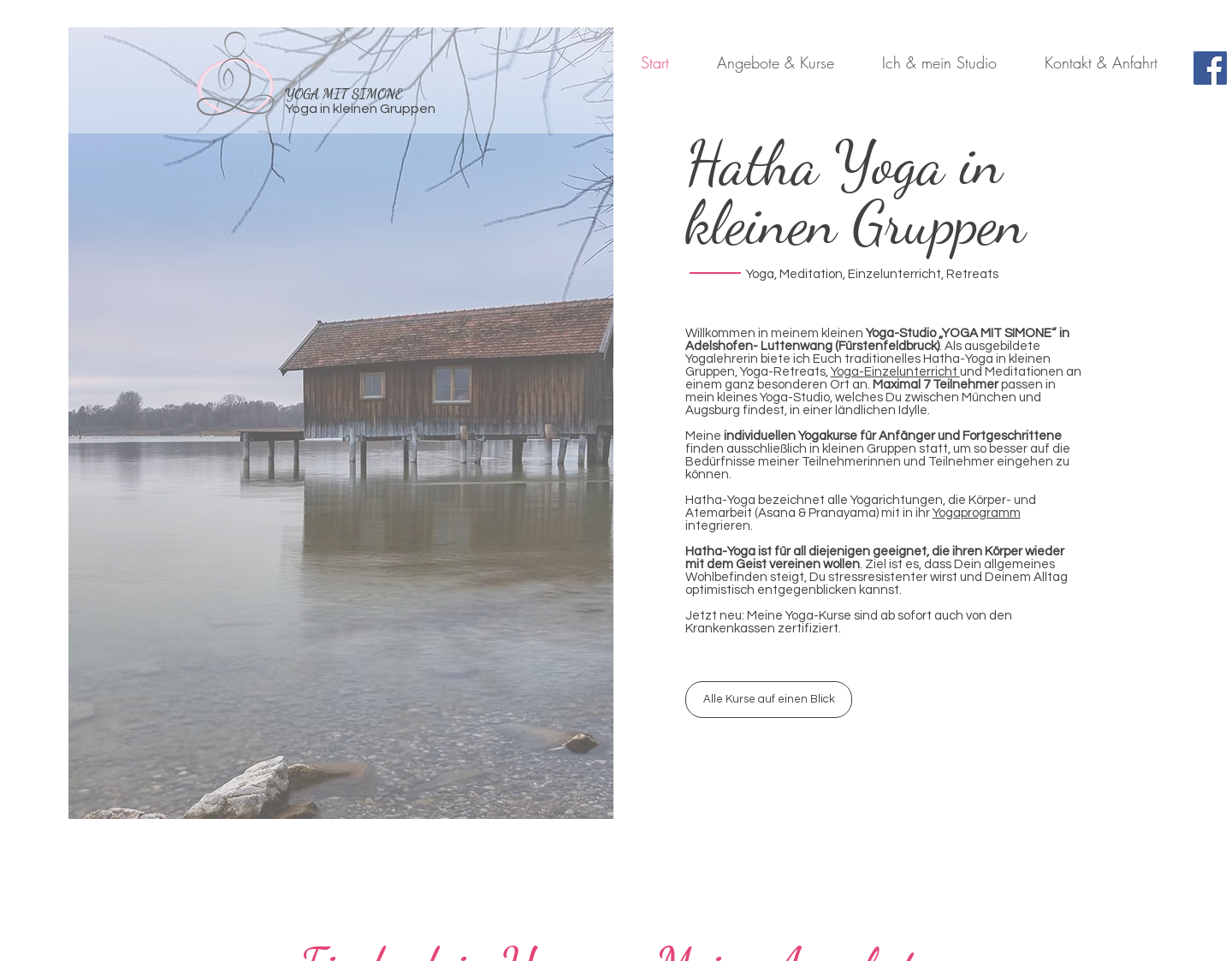 Aktuelle Website-Vorschau von Yoga Studio - Yoga mit Simone