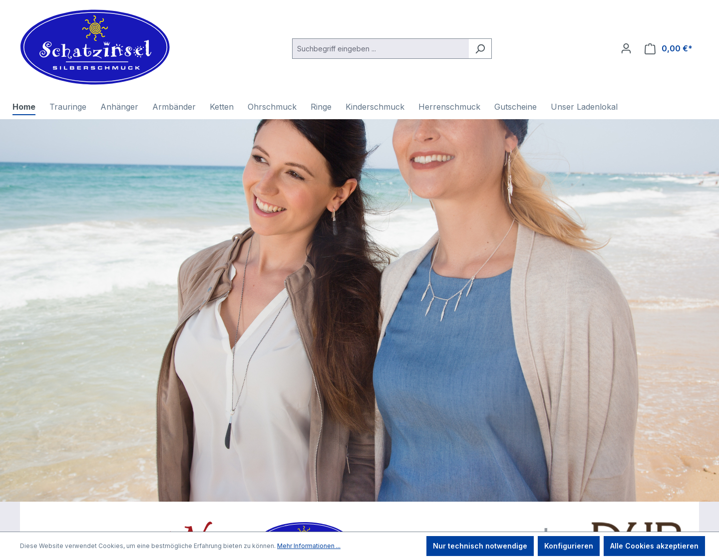 Aktuelle Website-Vorschau von Online-Shop Schatzinsel Niederrhein