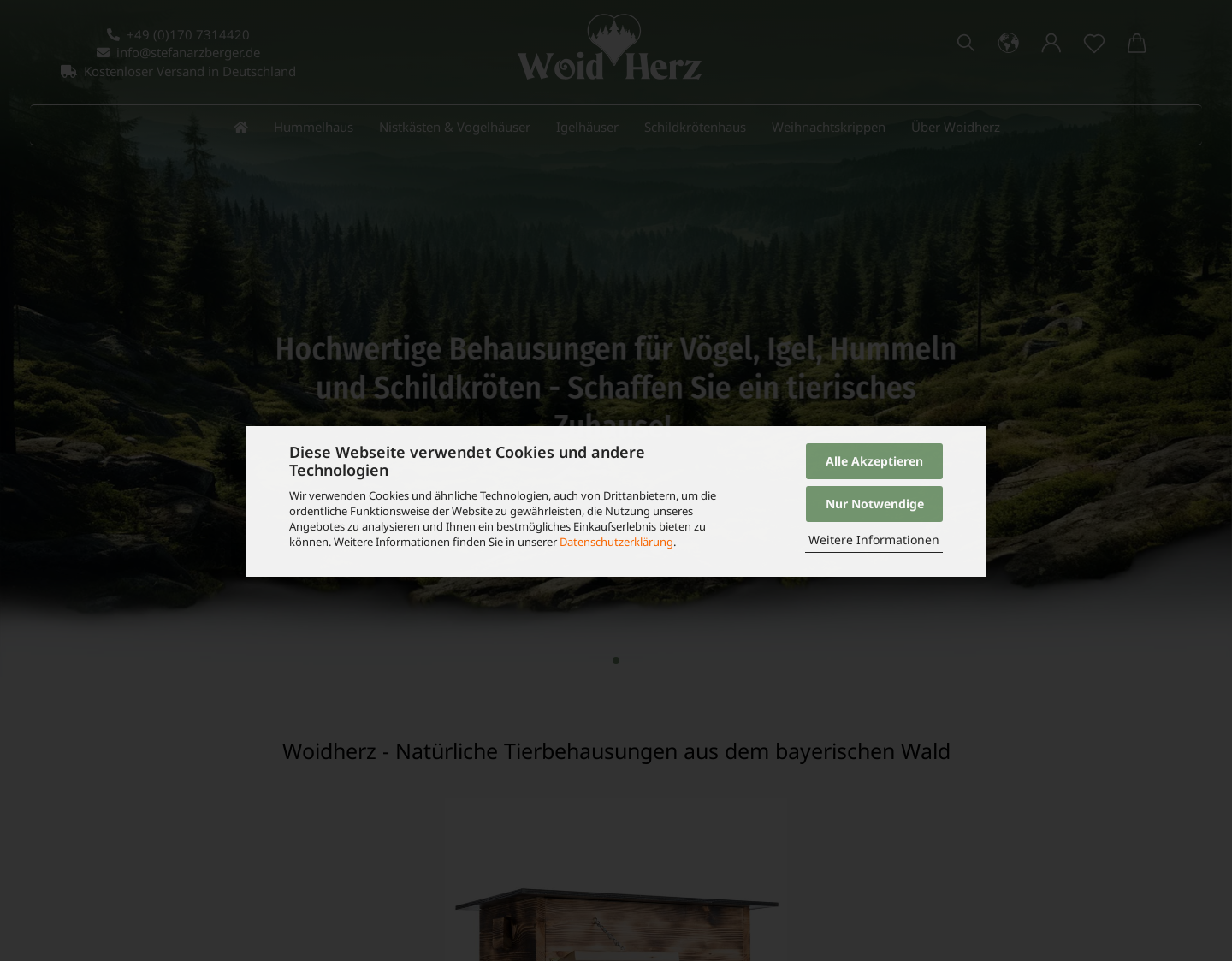 Aktuelle Website-Vorschau von Woidherz
