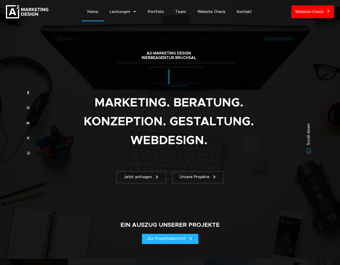 Aktuelle Website-Vorschau von A2 ? Marketing & Design