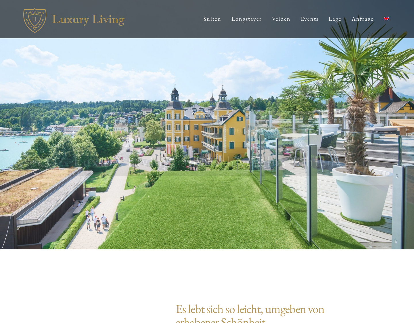 Aktuelle Website-Vorschau von Luxury Living - Exklusive Ferienapartments