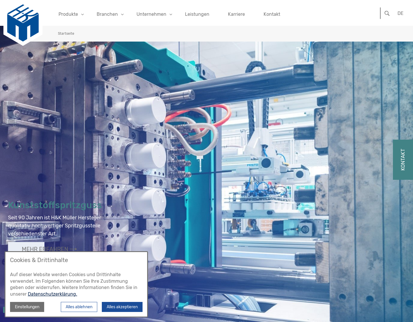 Aktuelle Website-Vorschau von H&K Müller GmbH & Co.KG