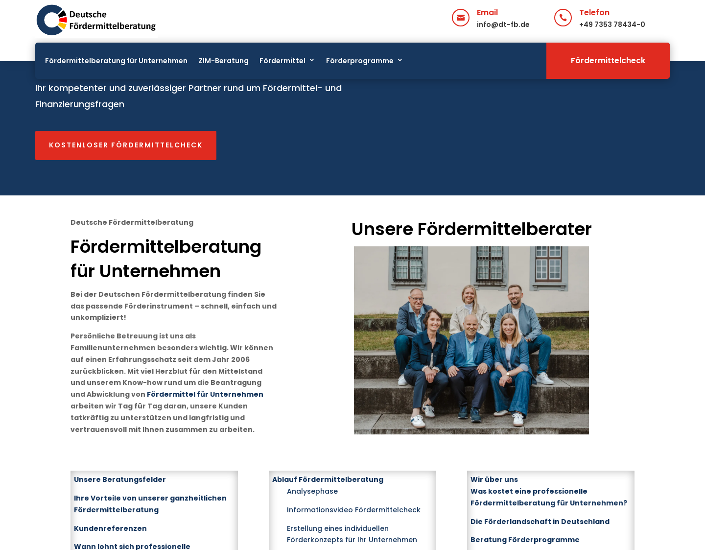 Aktuelle Website-Vorschau von Deutsche Fördermittelberatung Steidele GmbH