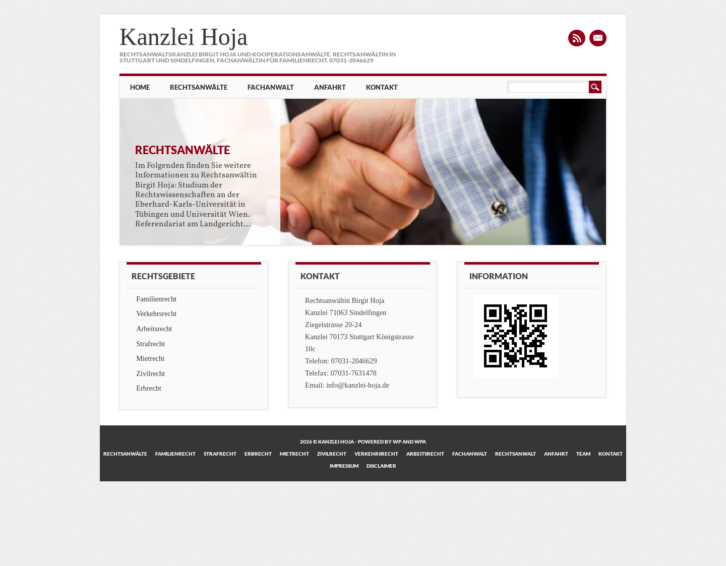 Aktuelle Website-Vorschau von Rechtsanwalt Stuttgart - Kanzlei Hoja