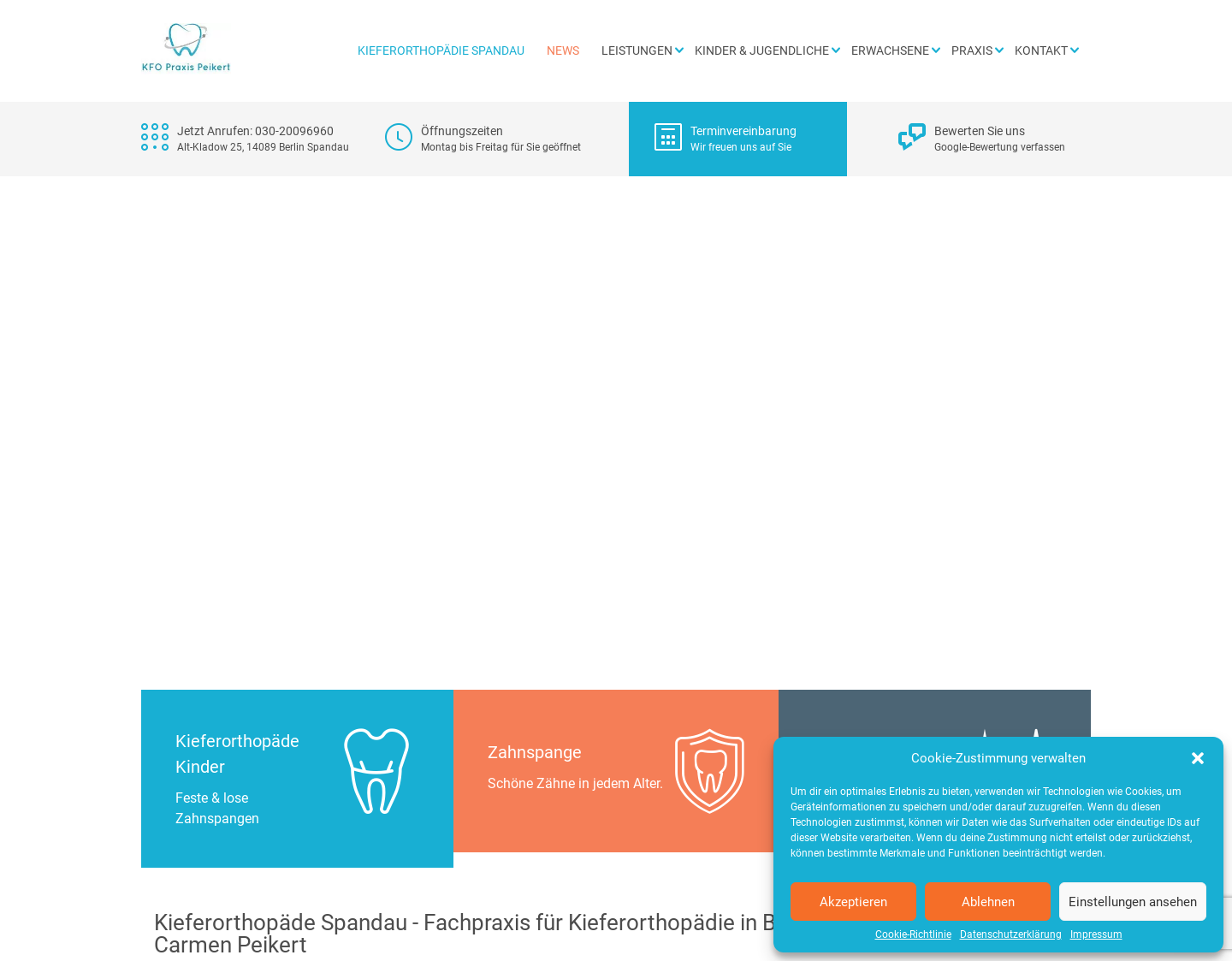 Aktuelle Website-Vorschau von Kieferorthopädische Fachzahnarztpraxis