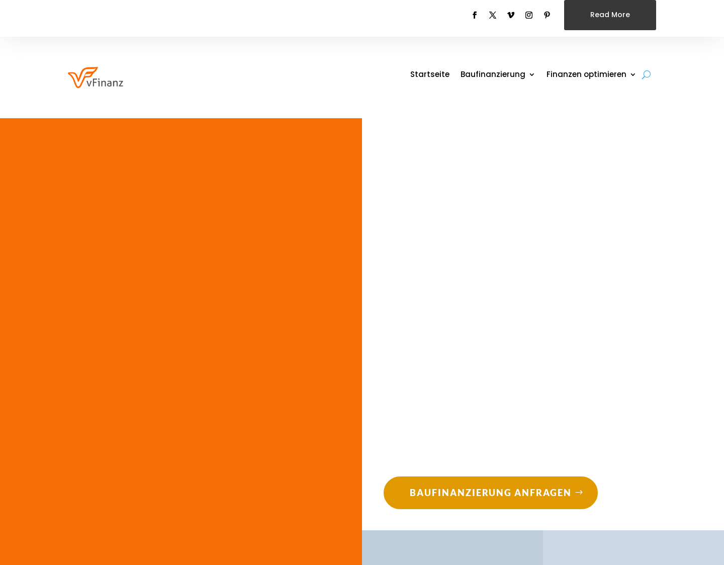 Aktuelle Website-Vorschau von vFinanz