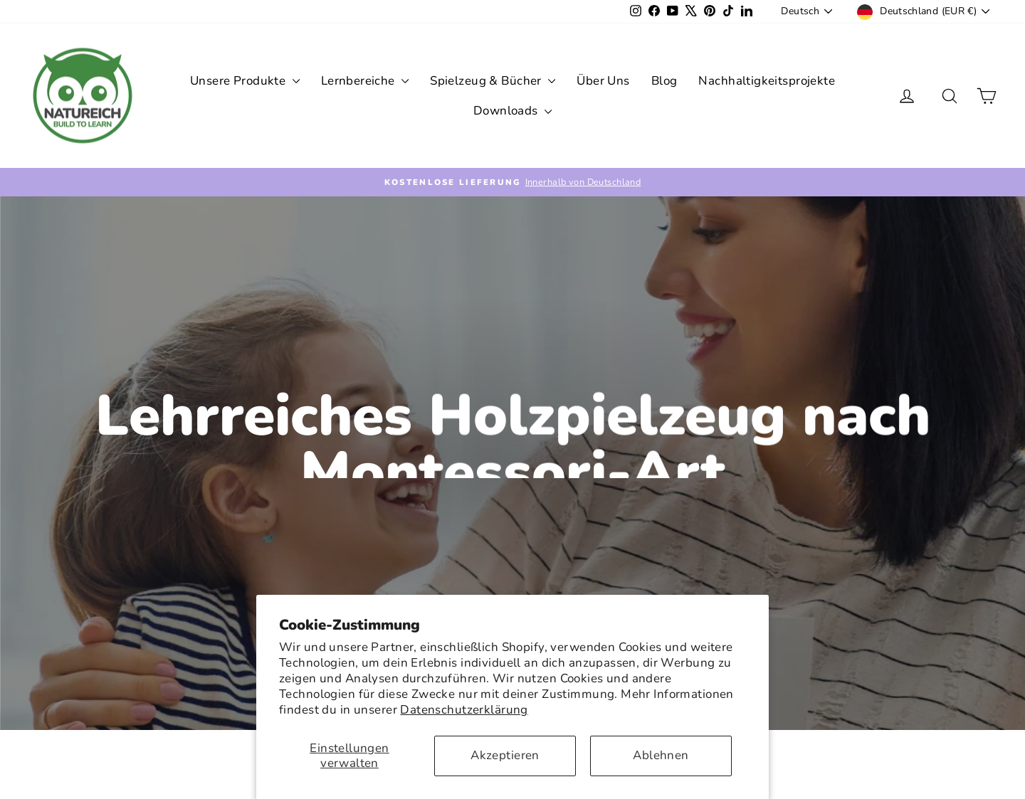 Aktuelle Website-Vorschau von Natureich