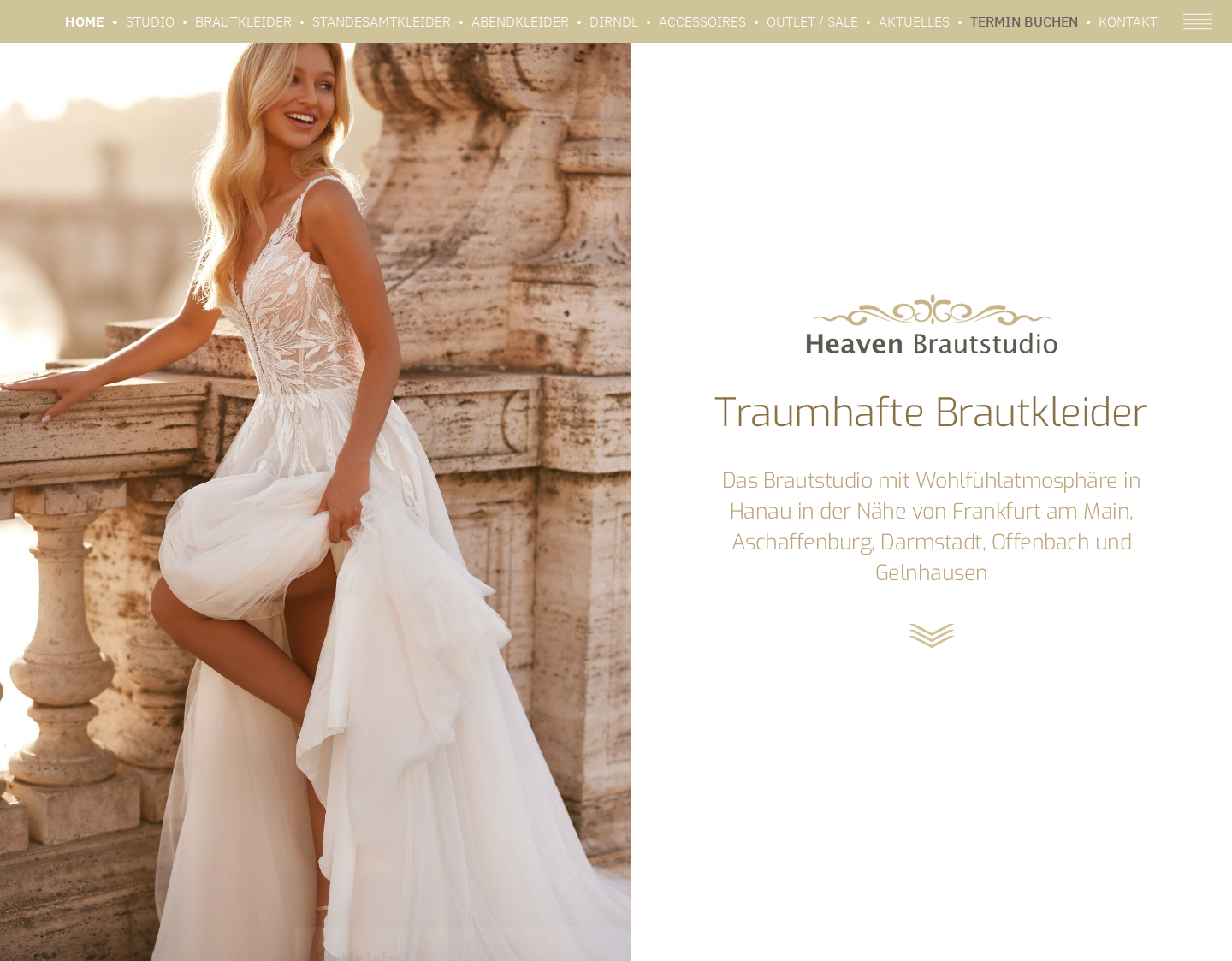 Aktuelle Website-Vorschau von Heaven Brautstudio