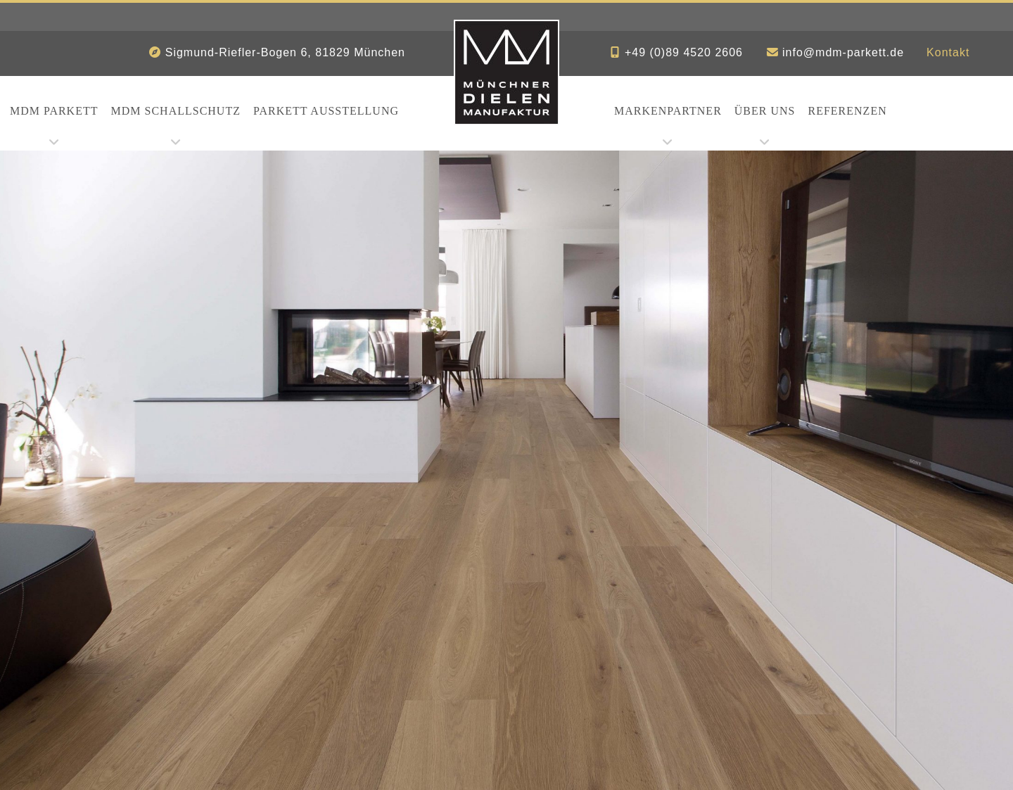 Aktuelle Website-Vorschau von MDM Parkett