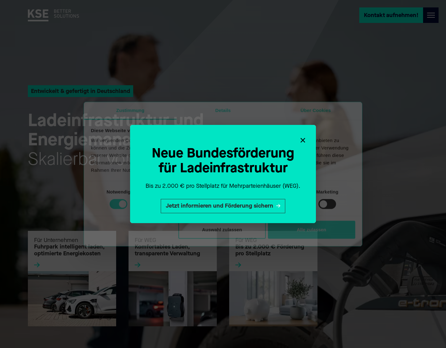 Aktuelle Website-Vorschau von KSE GmbH