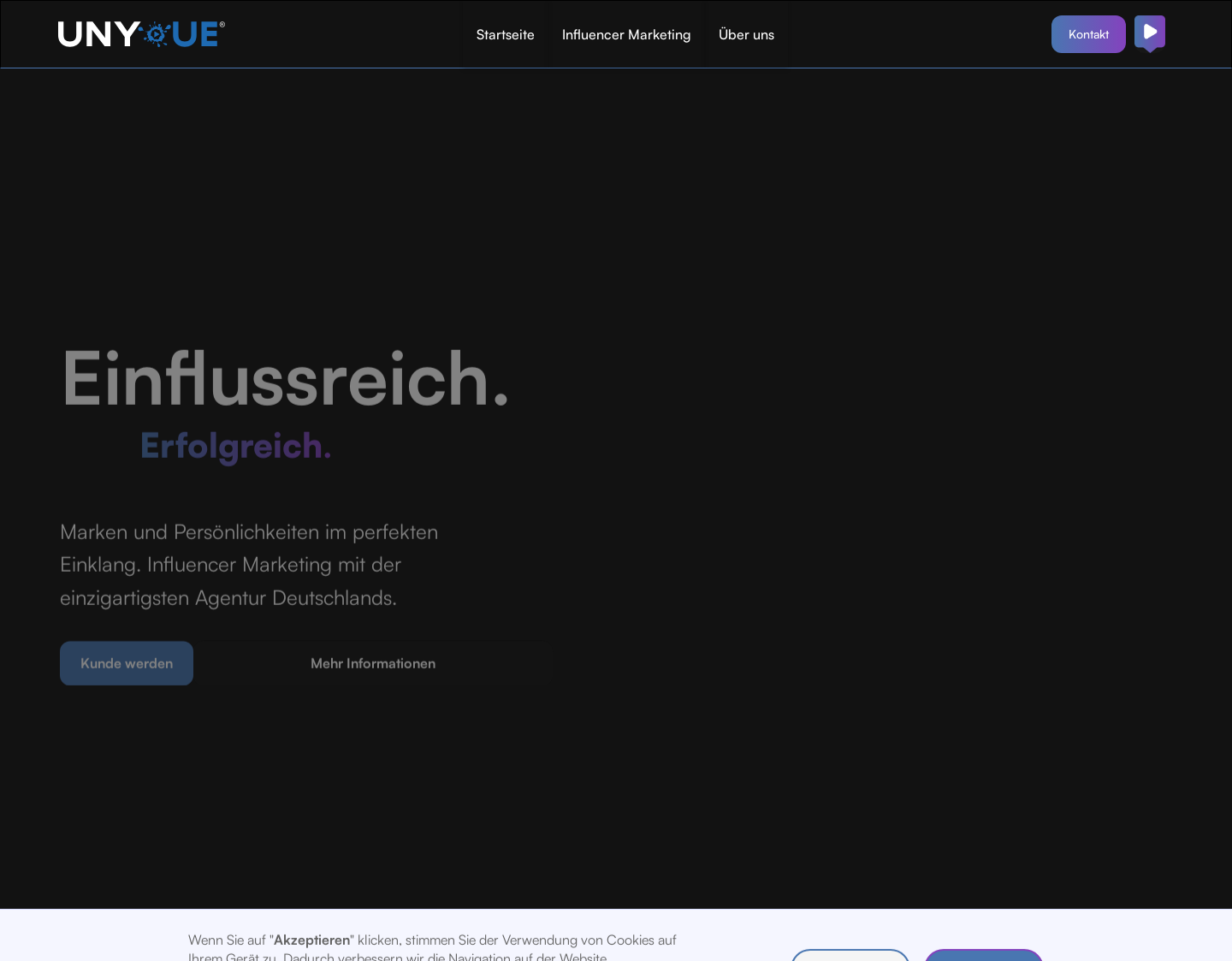 Aktuelle Website-Vorschau von Unyque GmbH