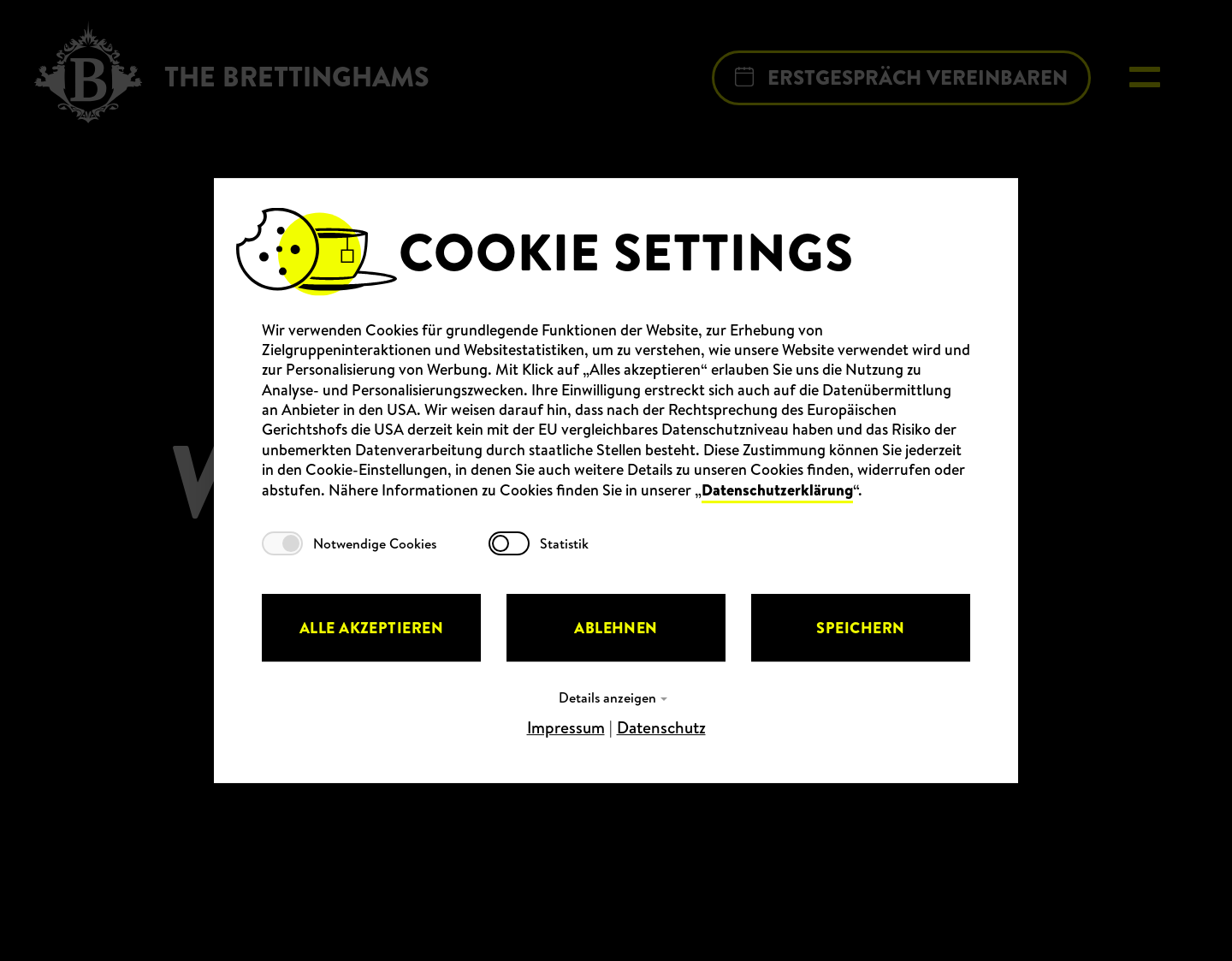 Aktuelle Website-Vorschau von THE BRETTINGHAMS