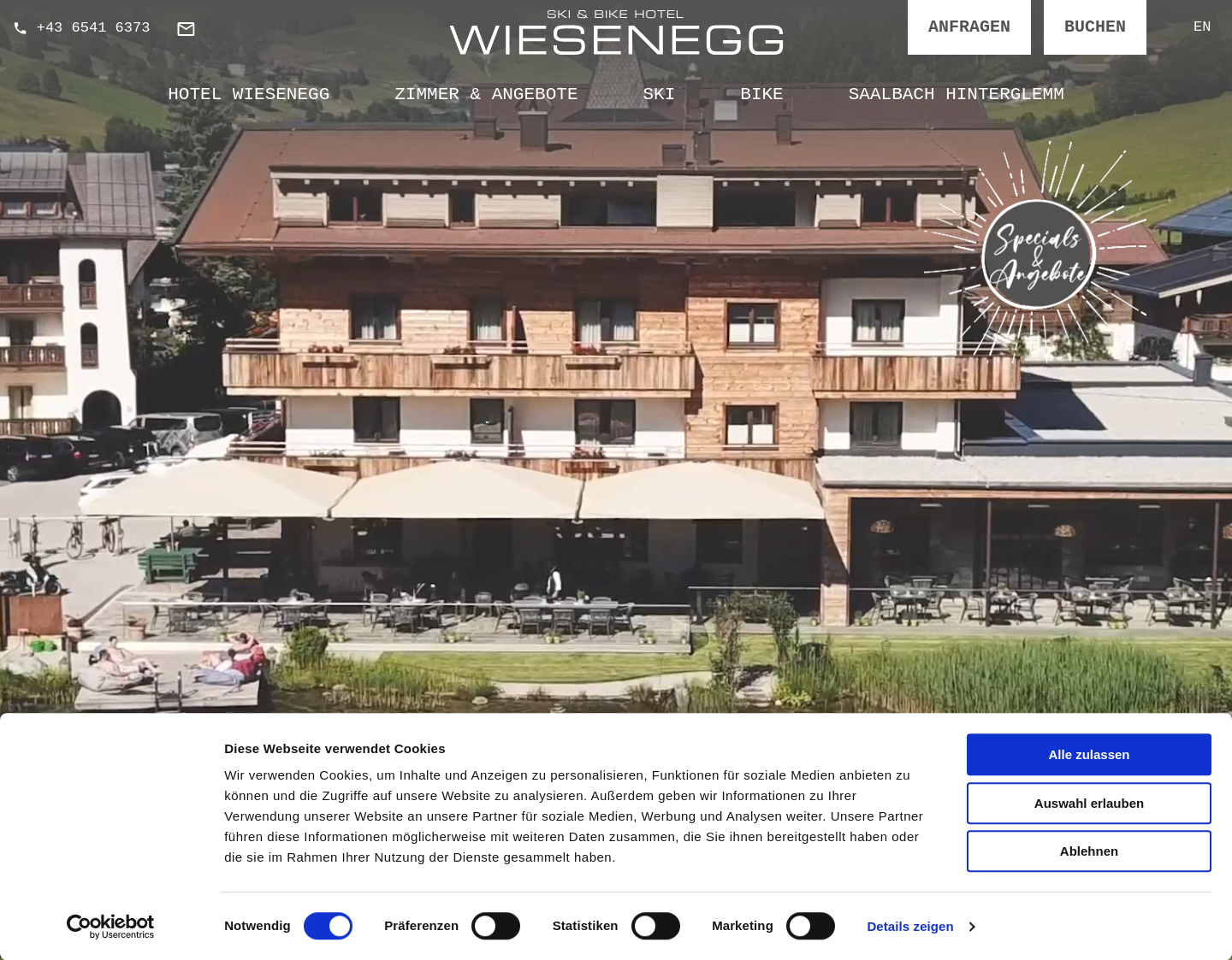 Aktuelle Website-Vorschau von Hotel Wiesenegg