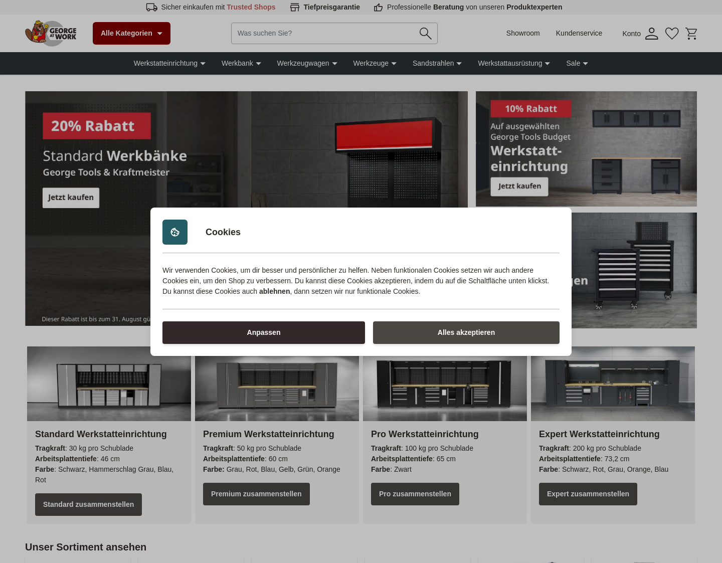 Aktuelle Website-Vorschau von Online Werkstattspezialist