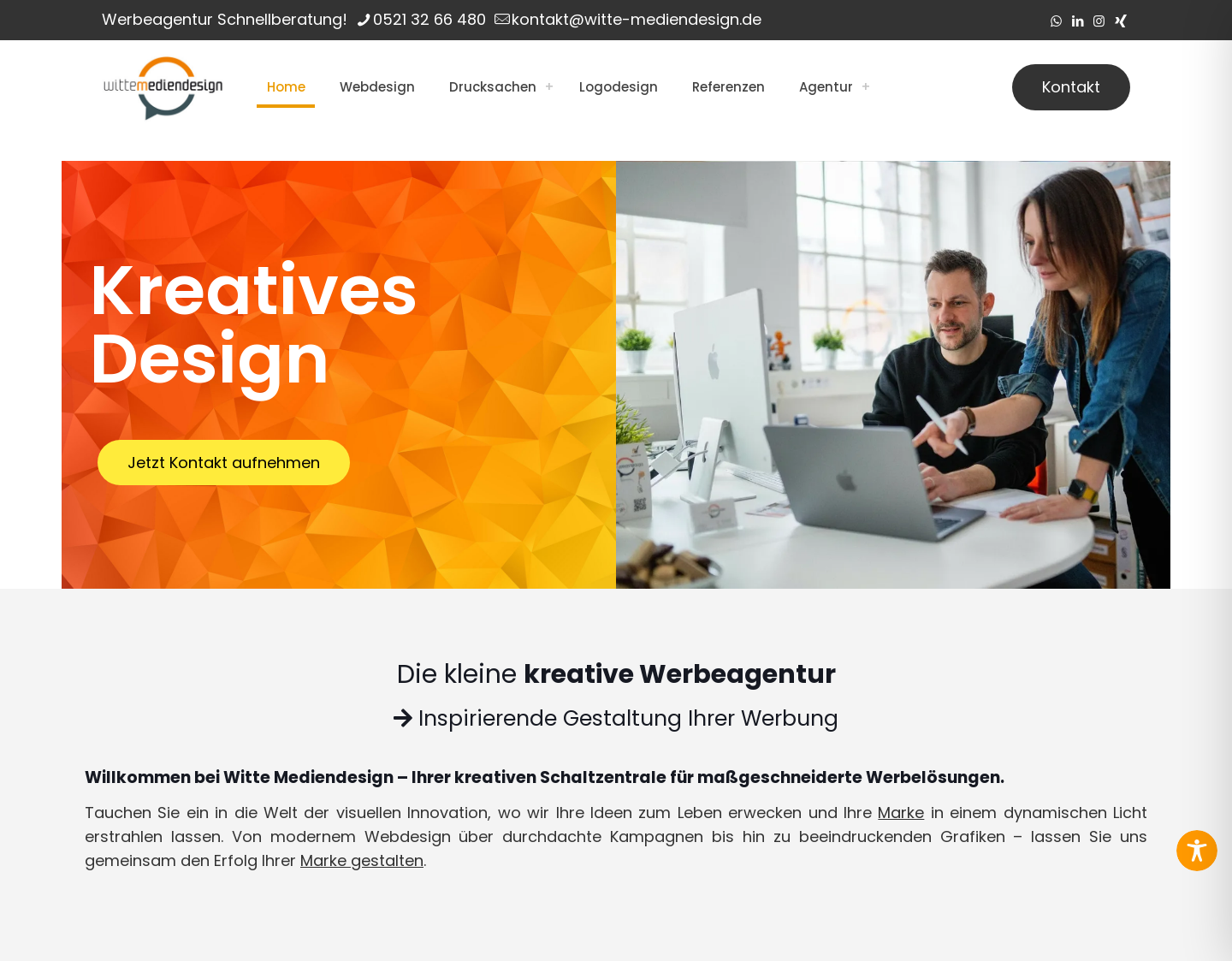 Aktuelle Website-Vorschau von Werbeagentur Bielefeld