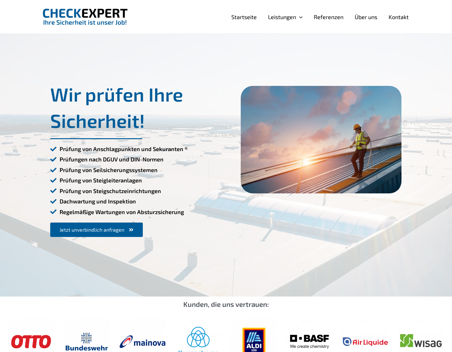 Aktuelle Website-Vorschau von CheckExpert