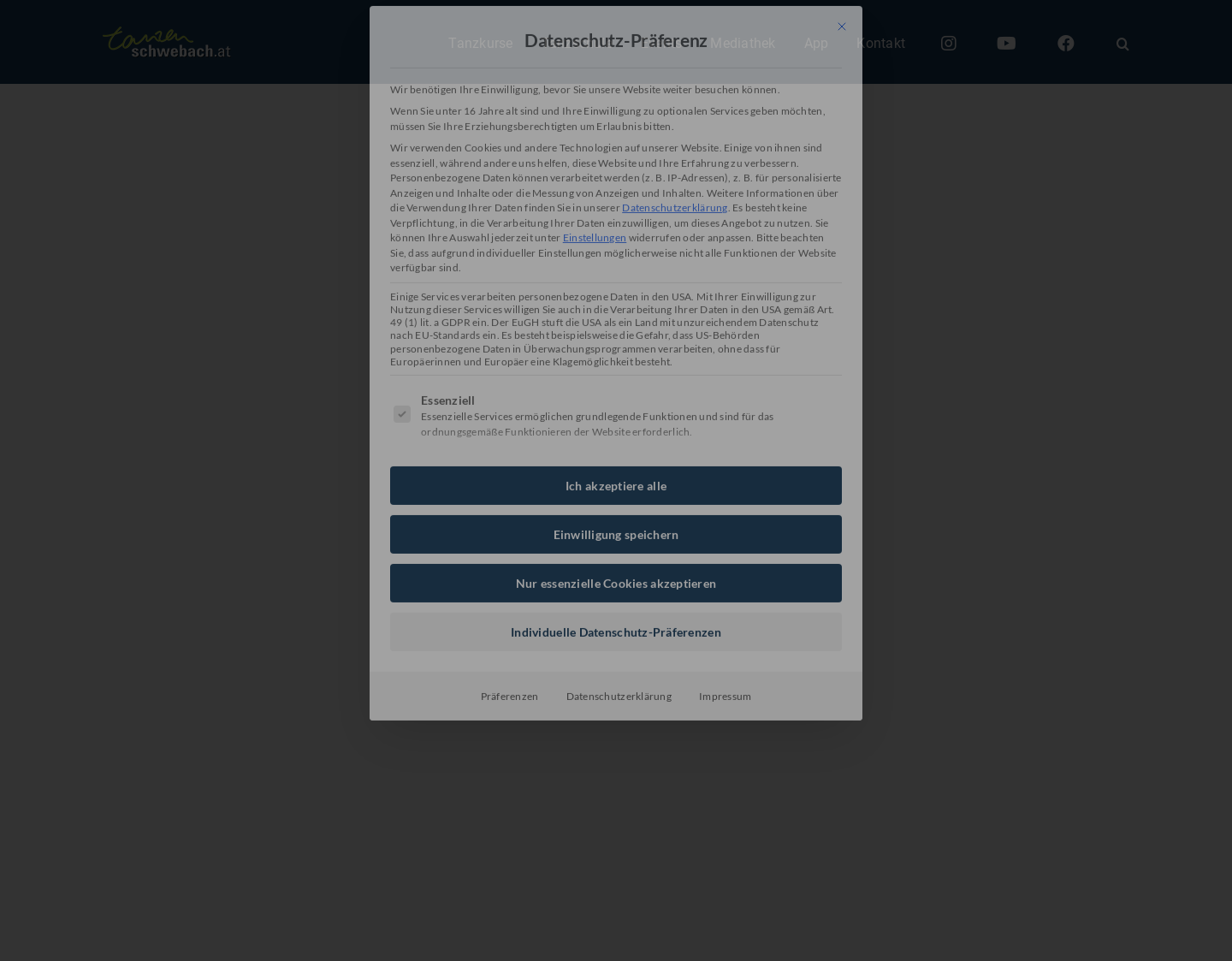 Aktuelle Website-Vorschau von Tanzschule Schwebach