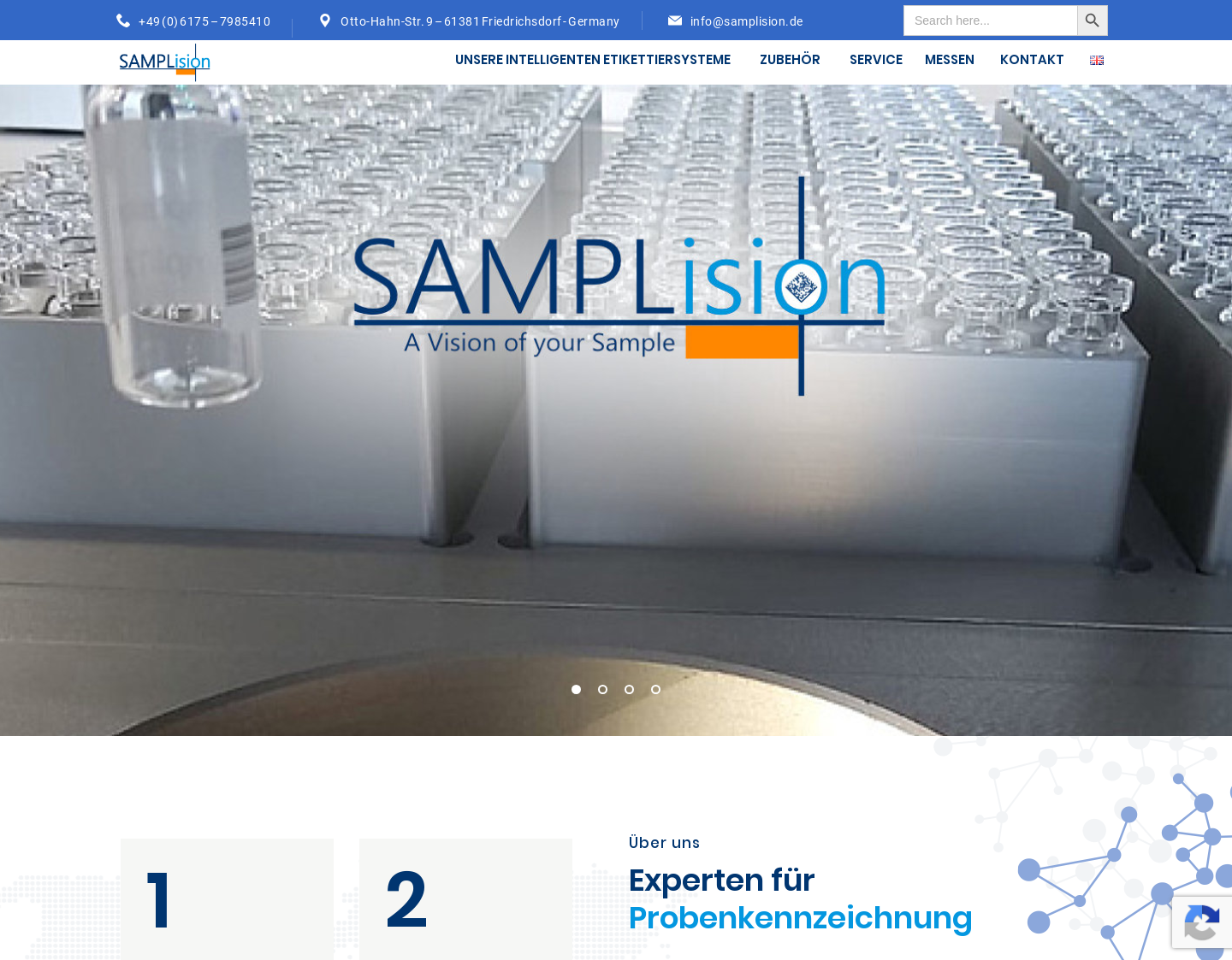 Aktuelle Website-Vorschau von Samplision - A Vision of your Sample