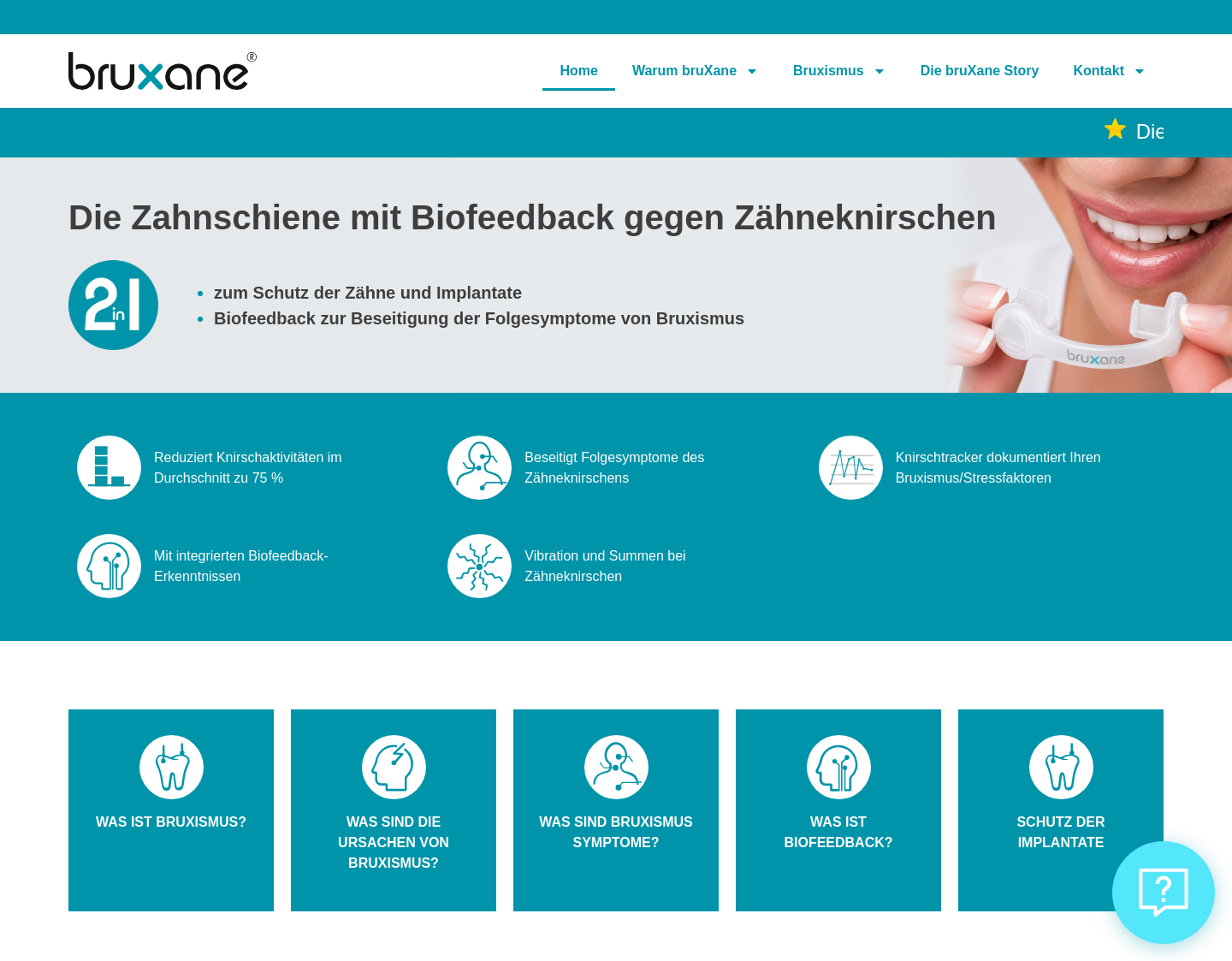 Aktuelle Website-Vorschau von bruXane GmbH