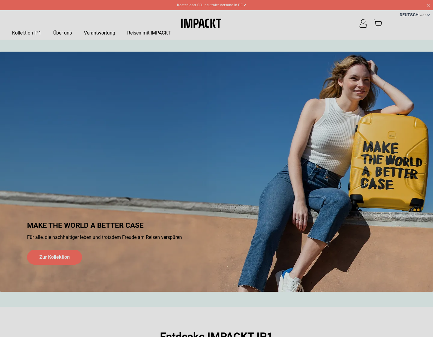 Aktuelle Website-Vorschau von IMPACKT