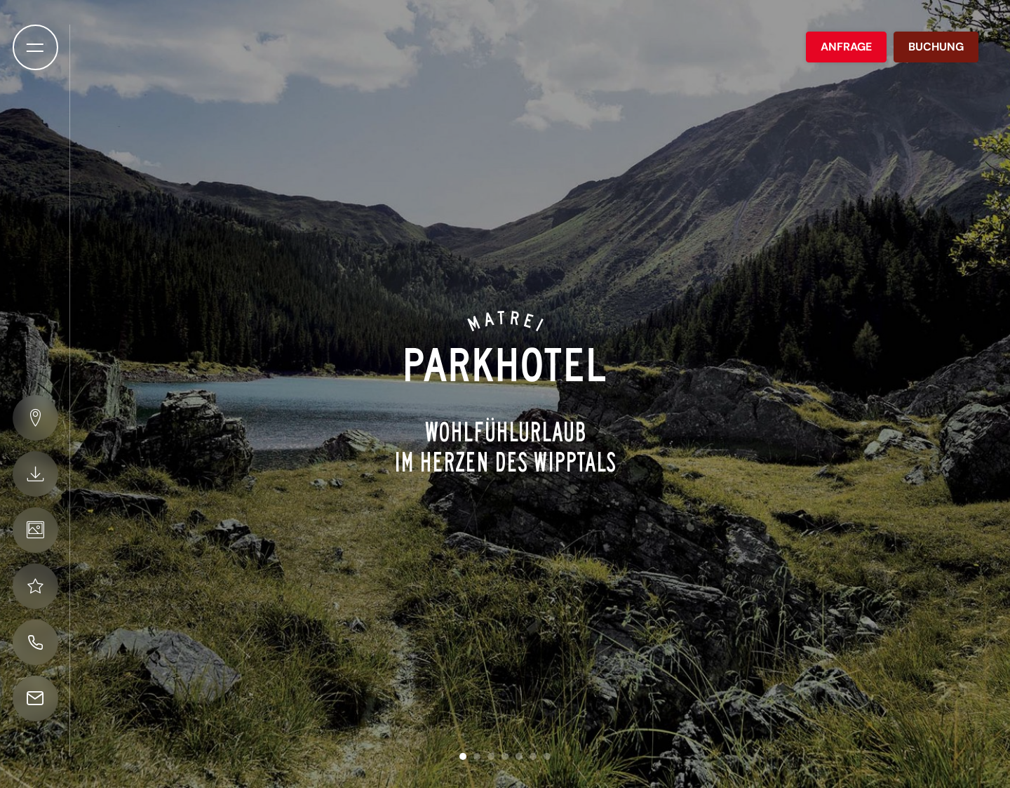 Aktuelle Website-Vorschau von Parkhotel Matrei in Tirol