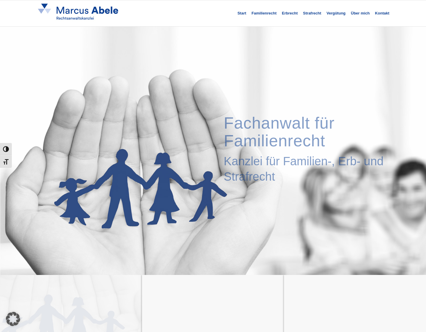 Aktuelle Website-Vorschau von Marcus Abele Rechtsanwalt Fachanwalt für Familien