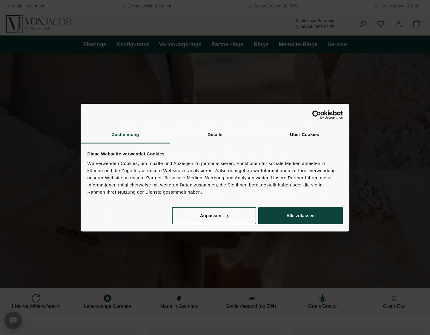 Aktuelle Website-Vorschau von Juwelier-Schmuck