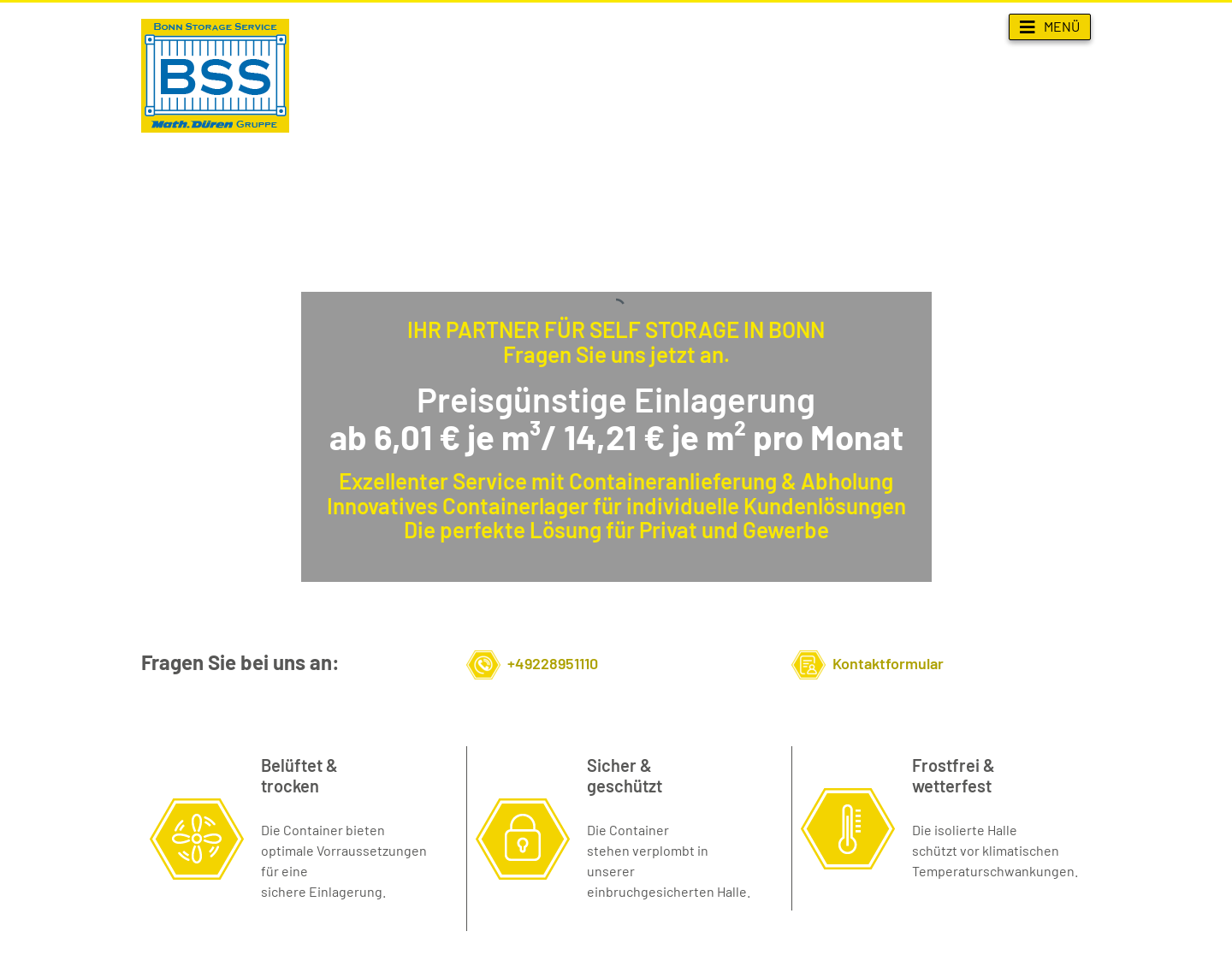 Aktuelle Website-Vorschau von Self Storage - Einlagerung - Lagerhaus