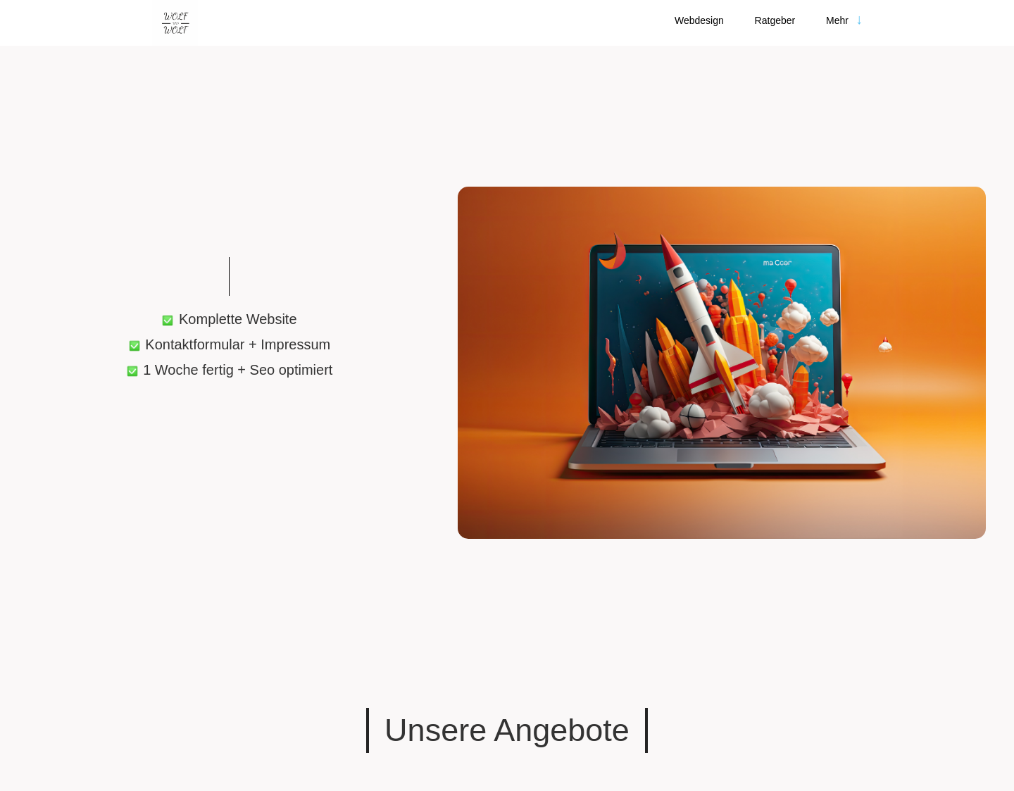 Aktuelle Website-Vorschau von designed-by-wolf