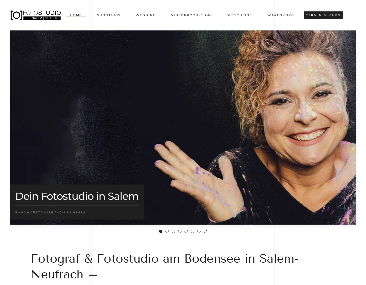 Aktuelle Website-Vorschau von Fotostudio Salem