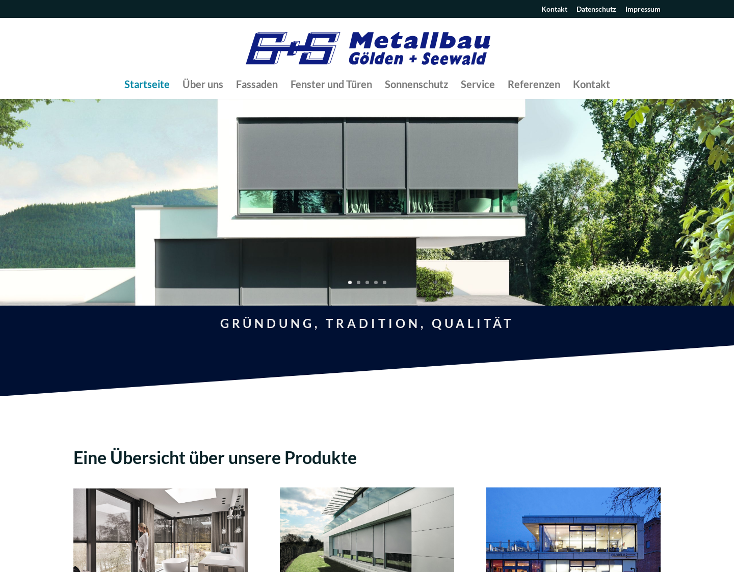 Aktuelle Website-Vorschau von Schüco Systemlösungen und roma-Sonnenschutz