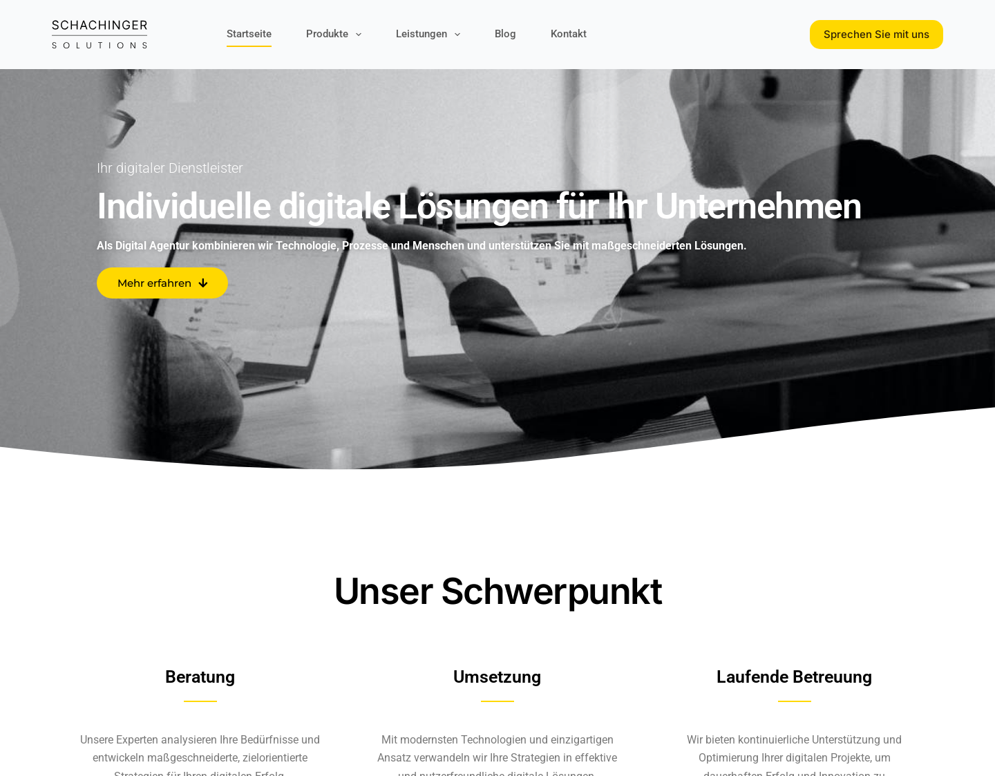 Aktuelle Website-Vorschau von Kundengewinnung und digitale Vertriebsprozesse