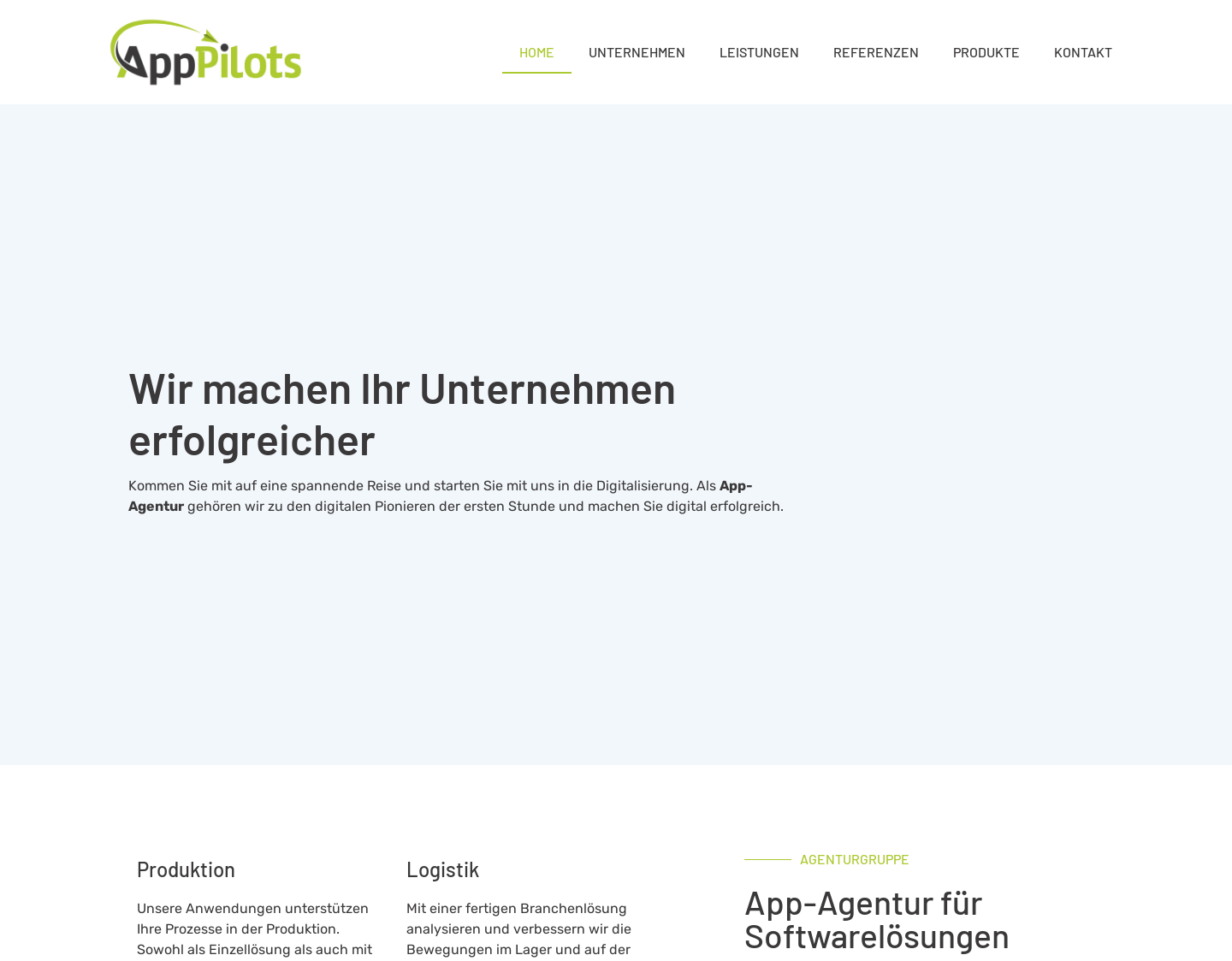 Aktuelle Website-Vorschau von AppPilots GmbH & Co. KG