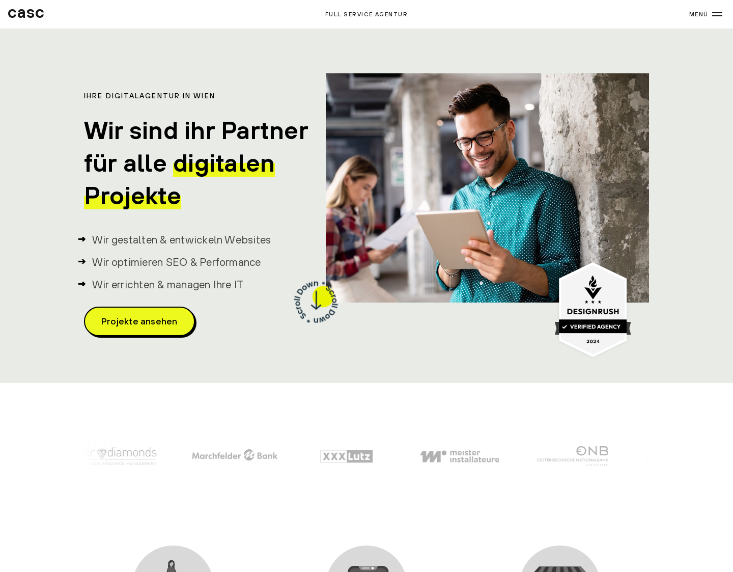 Aktuelle Website-Vorschau von CASC ? full service agentur GmbH