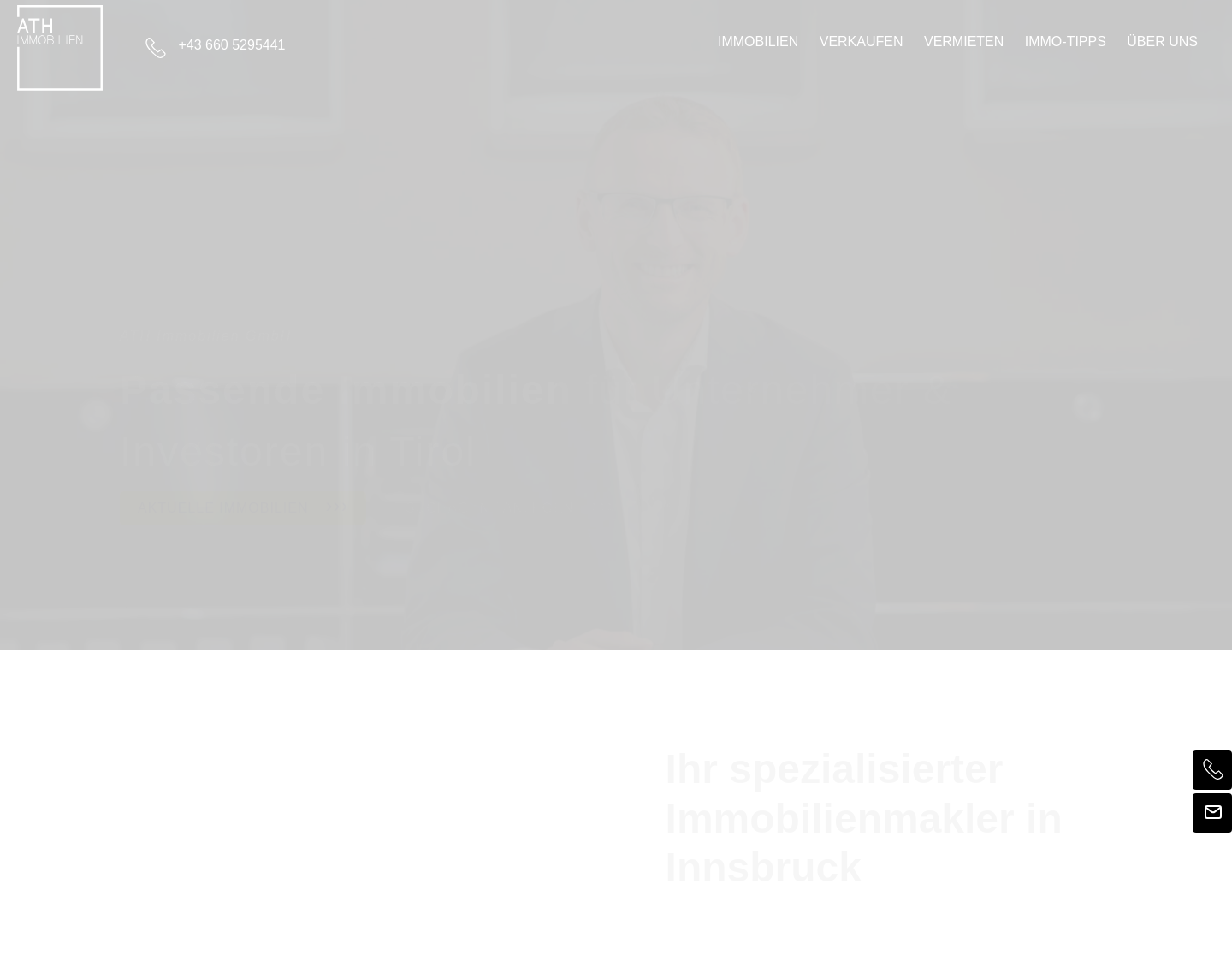 Aktuelle Website-Vorschau von ATH Immobilien e.U.