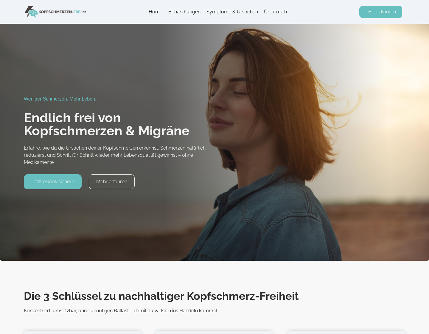 Aktuelle Website-Vorschau von Kopfschmerzen frei