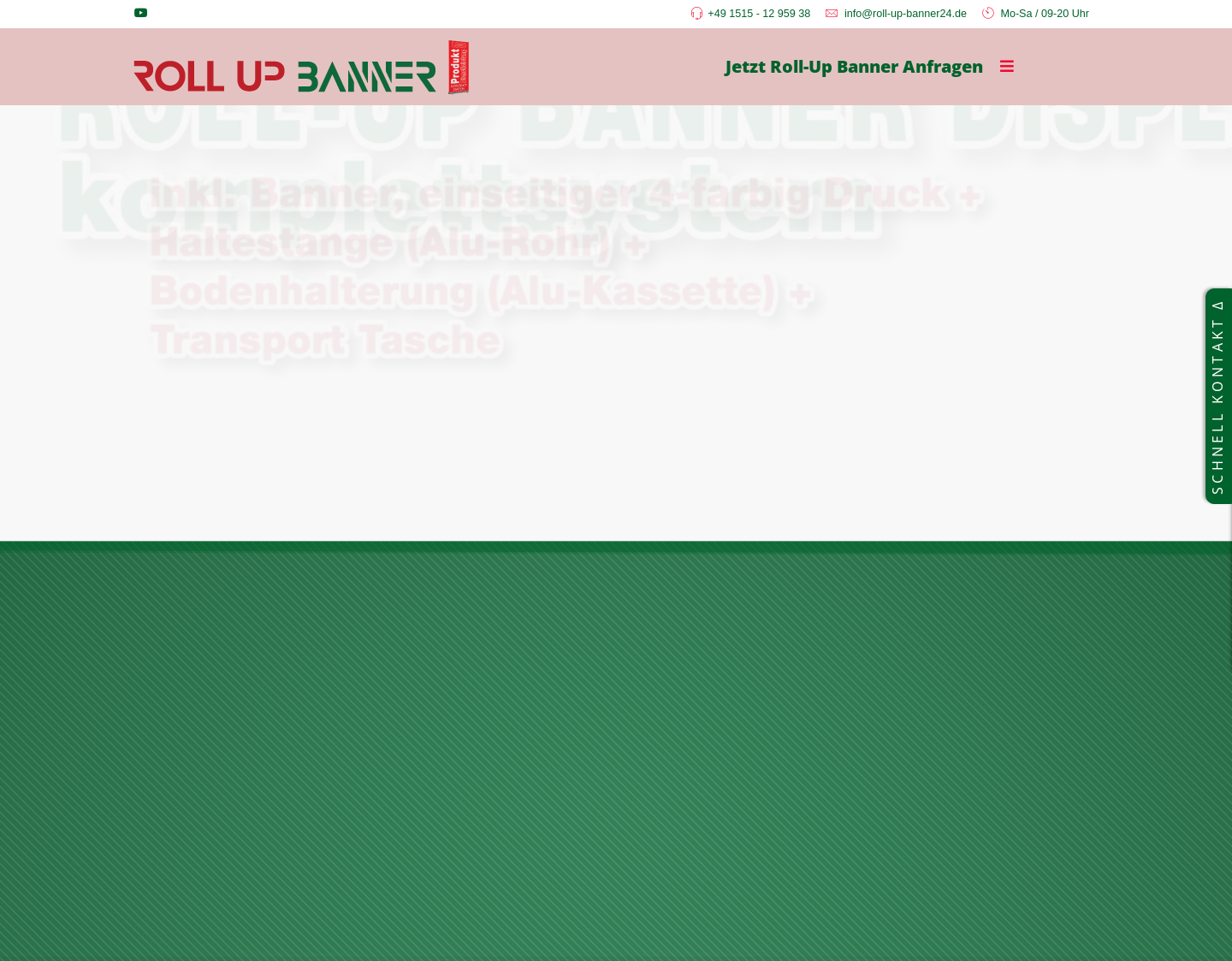 Aktuelle Website-Vorschau von Roll-Up und Display bedrucken lassen