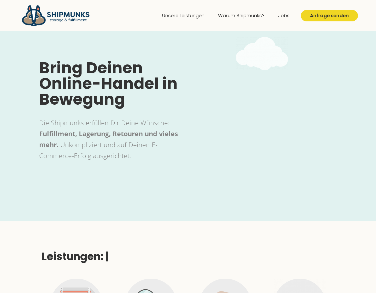 Aktuelle Website-Vorschau von Shipmunks Fulfillment