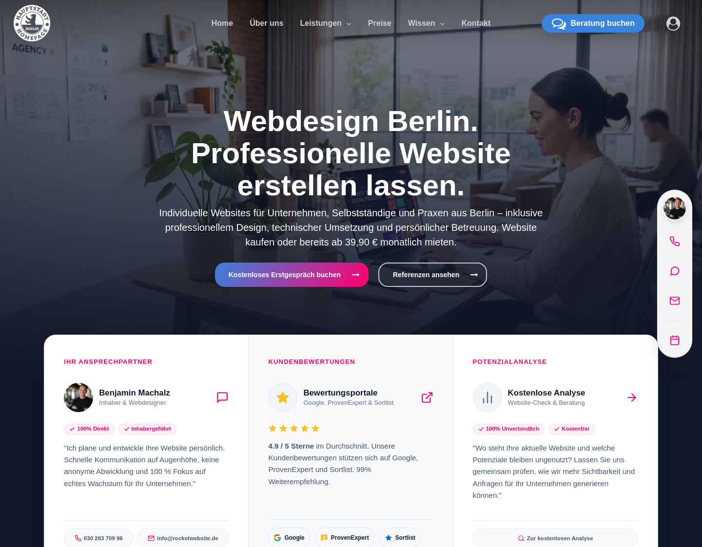 Aktuelle Website-Vorschau von Rocket Website GmbH