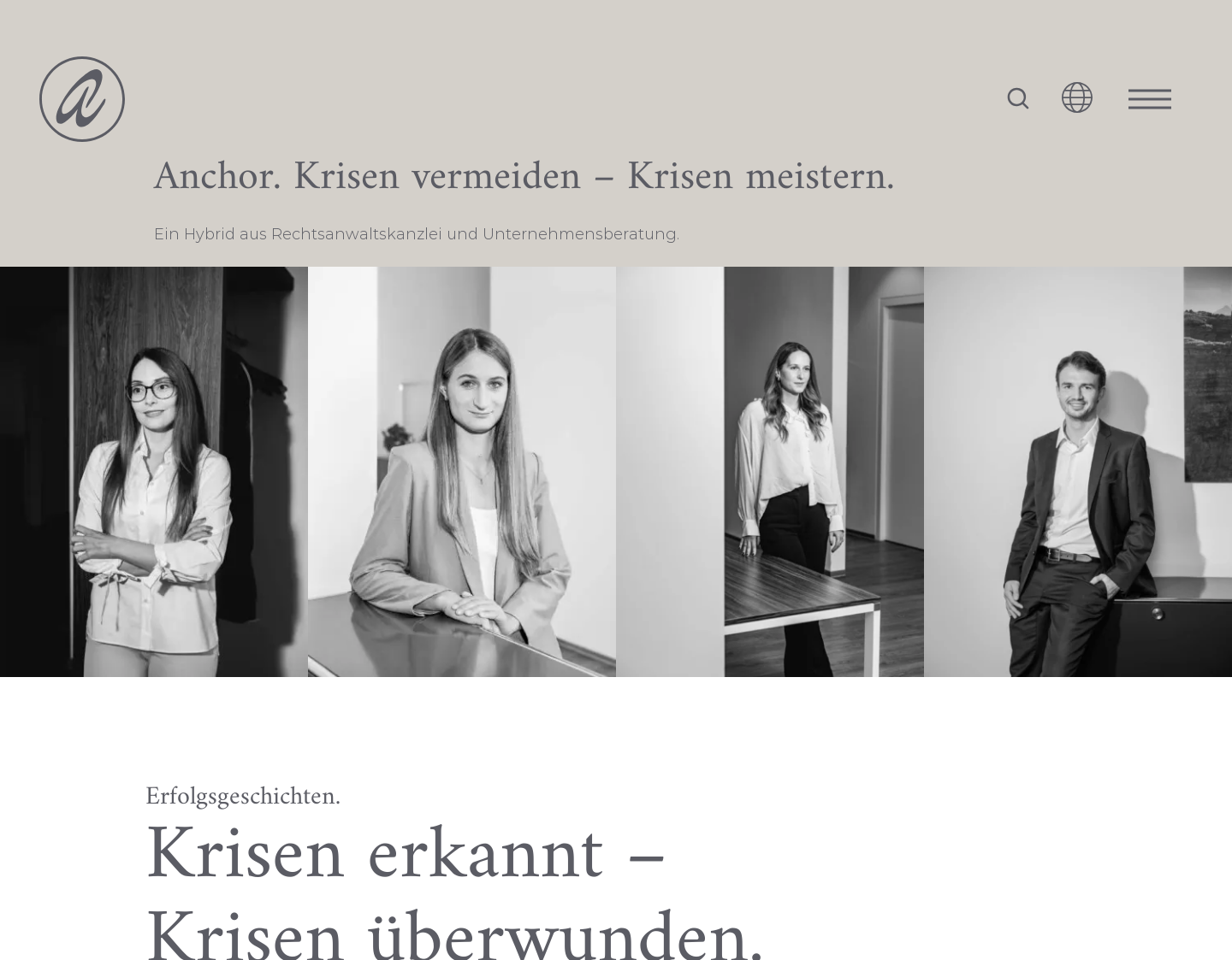 Aktuelle Website-Vorschau von Anchor Rechtsanwaltsgesellschaft mbH