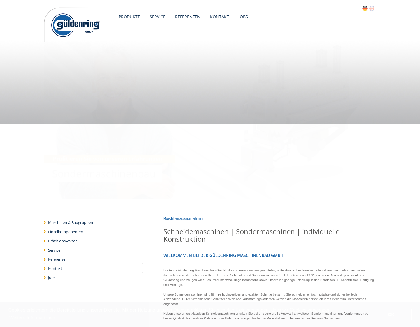 Aktuelle Website-Vorschau von Güldenring Maschinenbau GmbH