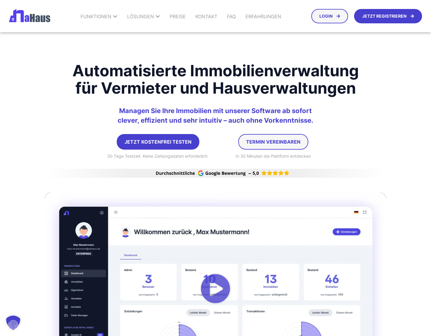 Aktuelle Website-Vorschau von Digitale Immobilienverwaltung