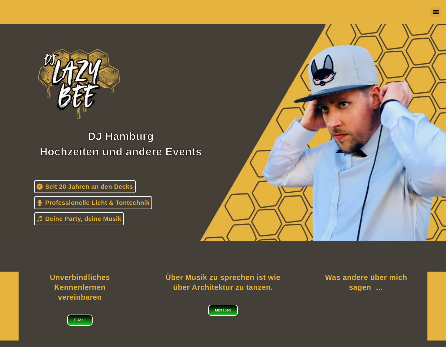 Aktuelle Website-Vorschau von Event und Hochzeits DJ