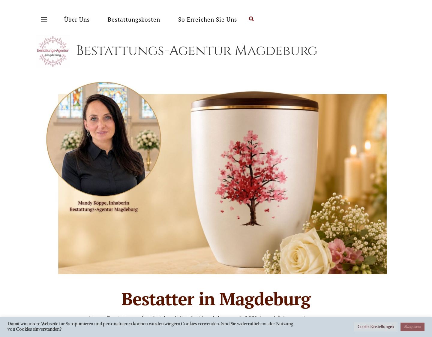 Aktuelle Website-Vorschau von Bestattungs-Agentur Magdeburg