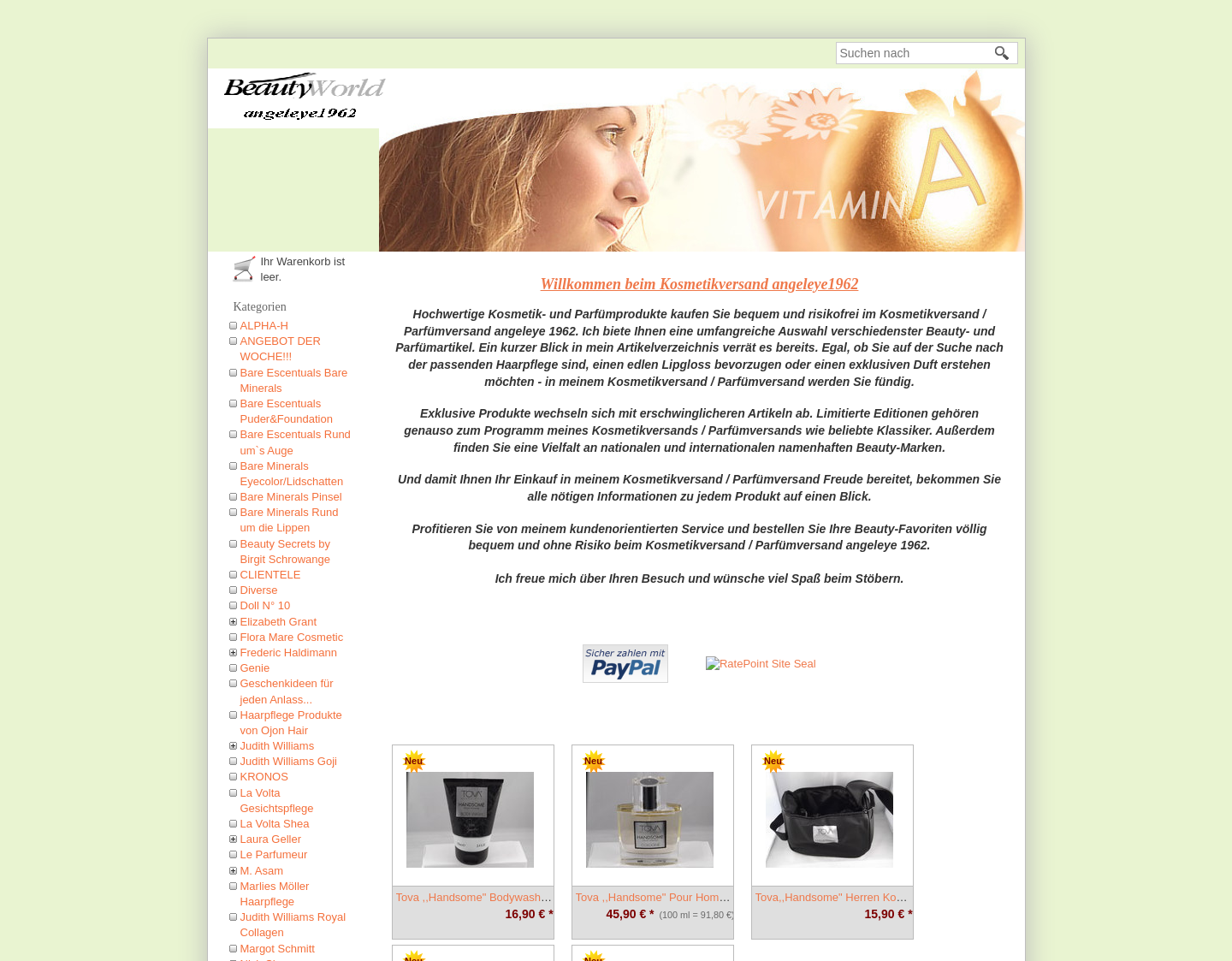 Aktuelle Website-Vorschau von M Asam Gesichtspflege