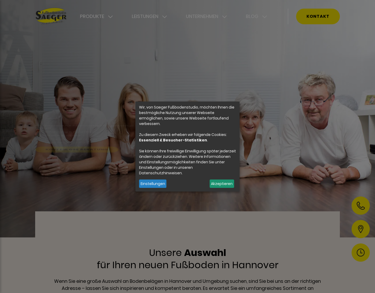 Aktuelle Website-Vorschau von Fußbodenstudio Saeger