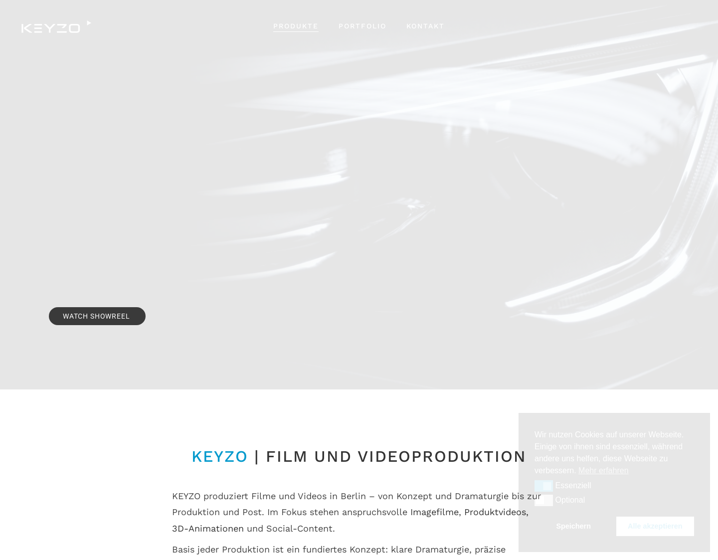 Aktuelle Website-Vorschau von KEYZO ? Film & Animation